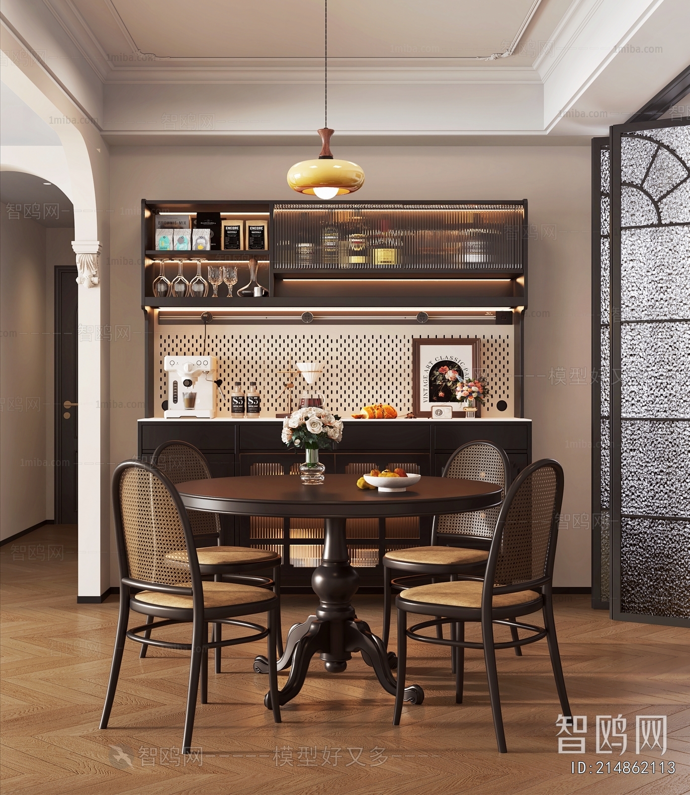 French Style Retro Style Dining Room