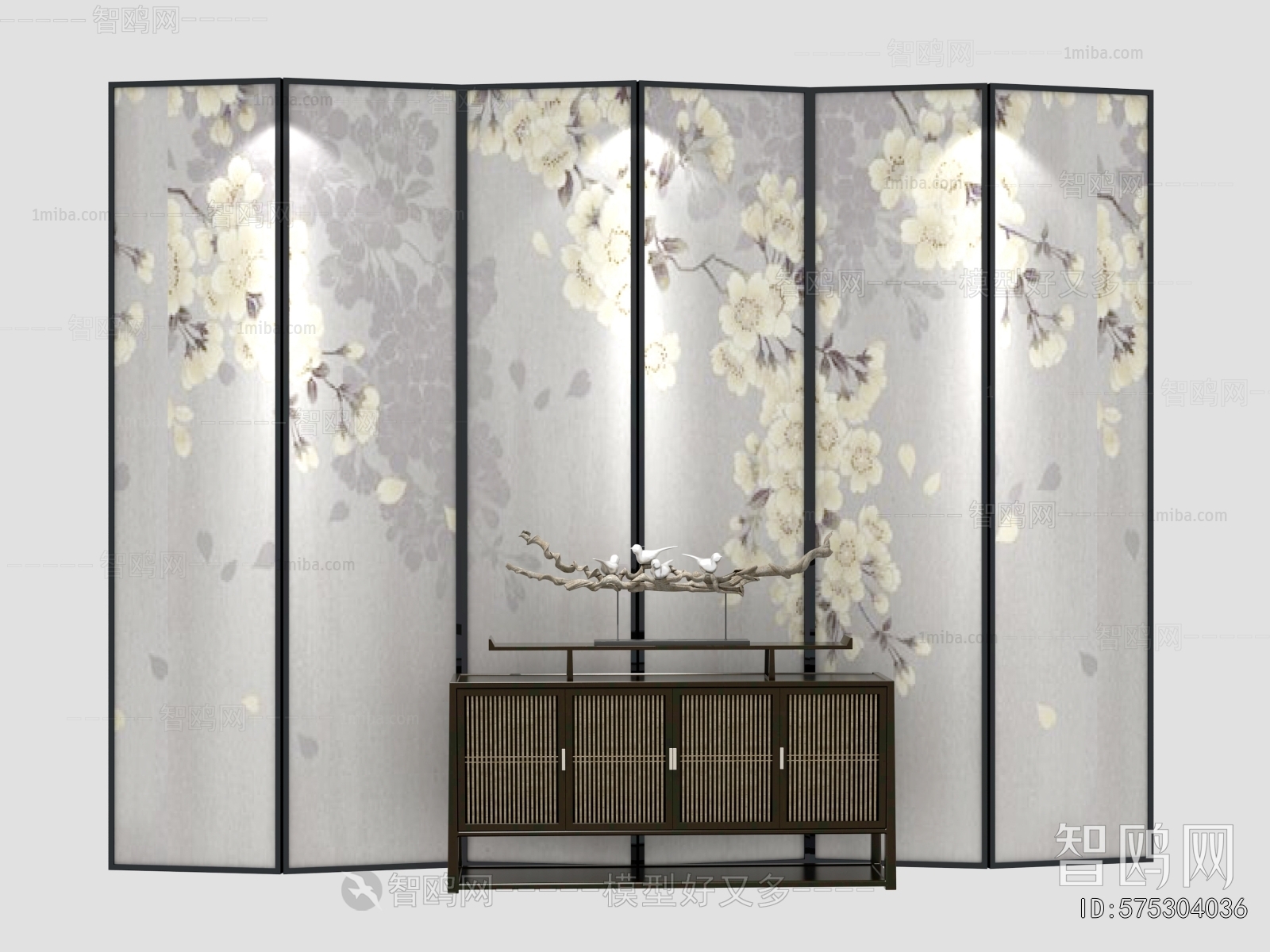 New Chinese Style Metal Screen Partition