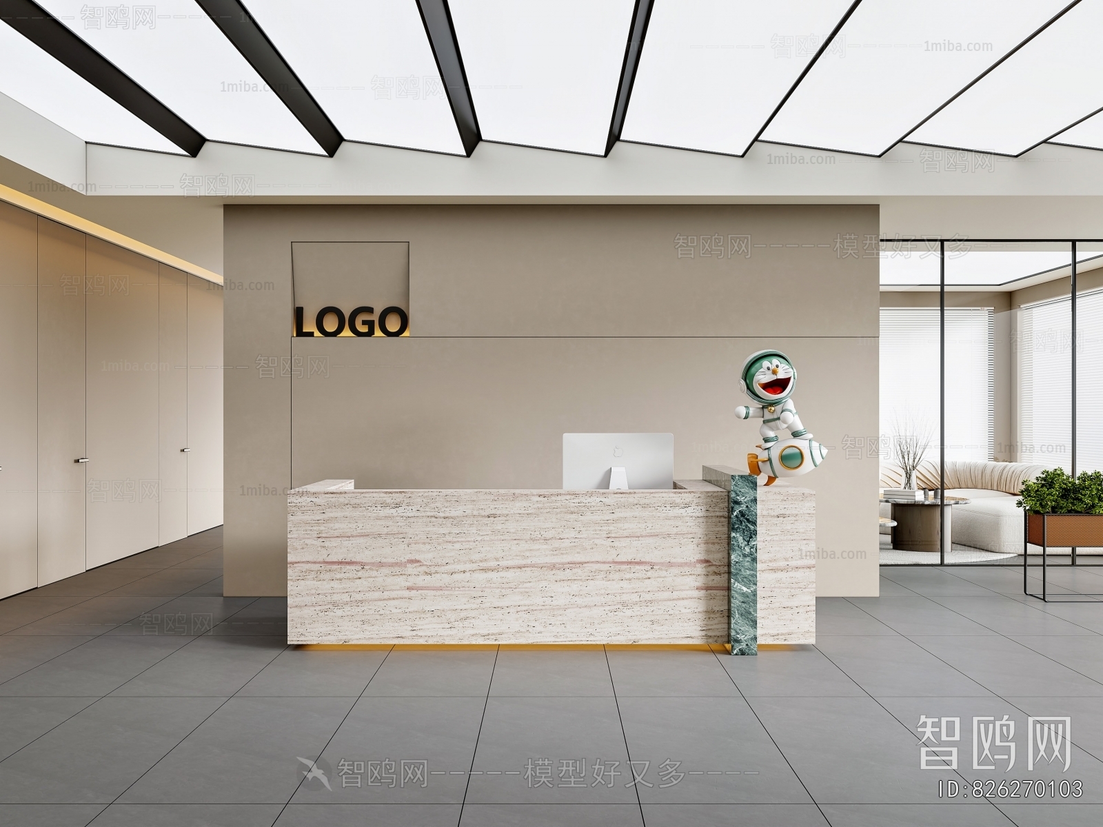 Modern Office Reception Desk