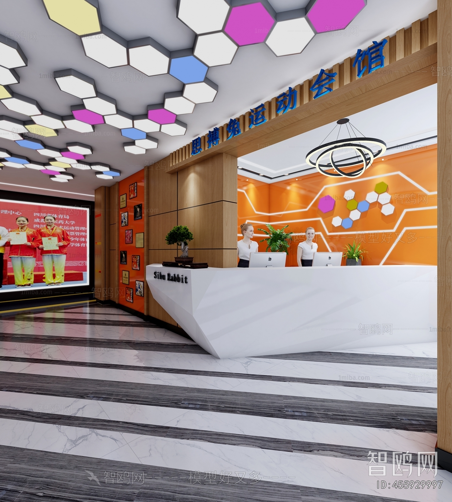 Modern Office Reception Desk