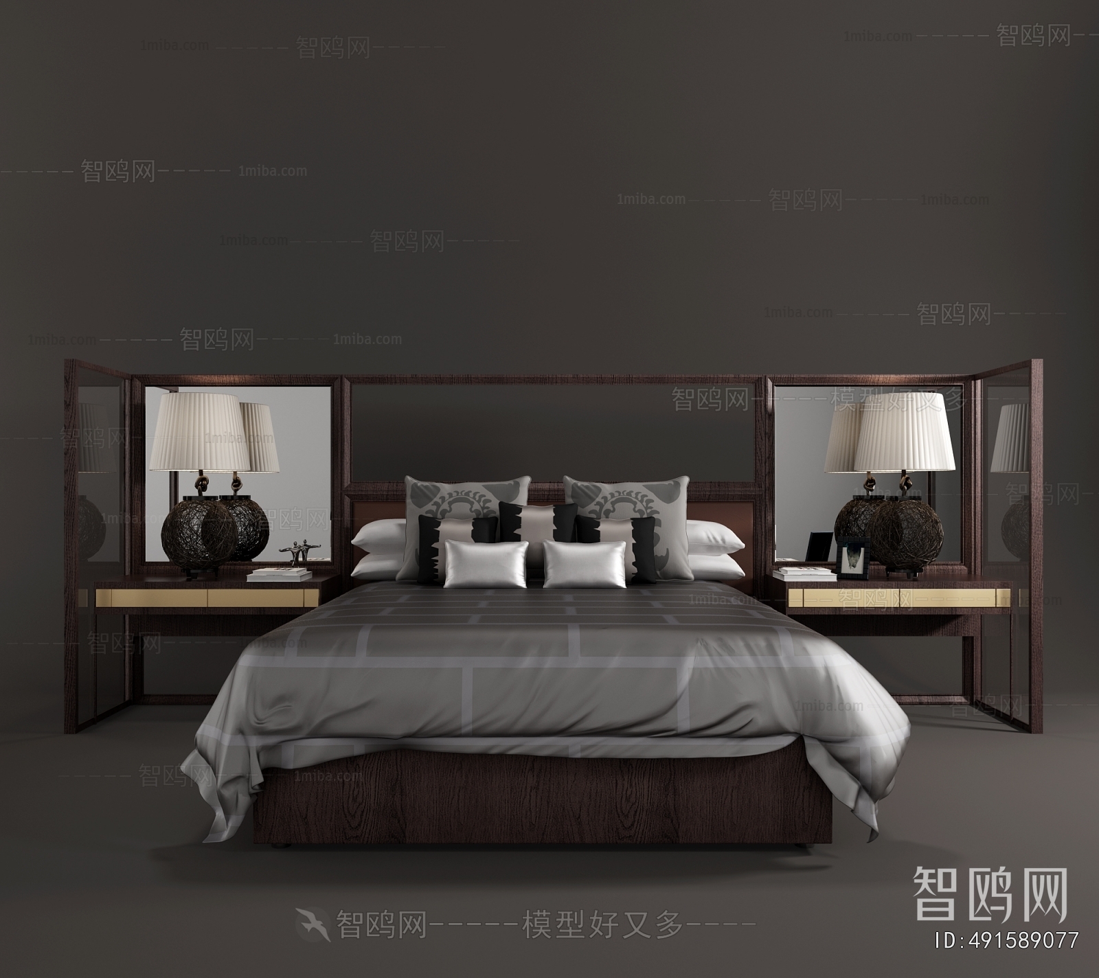 New Chinese Style Double Bed