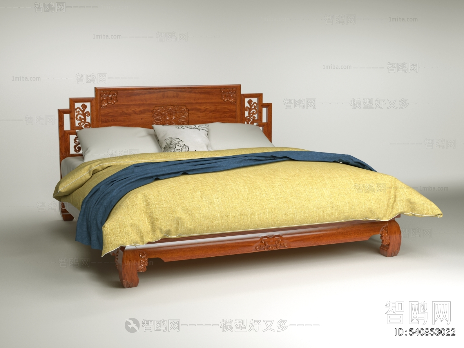 New Chinese Style Double Bed