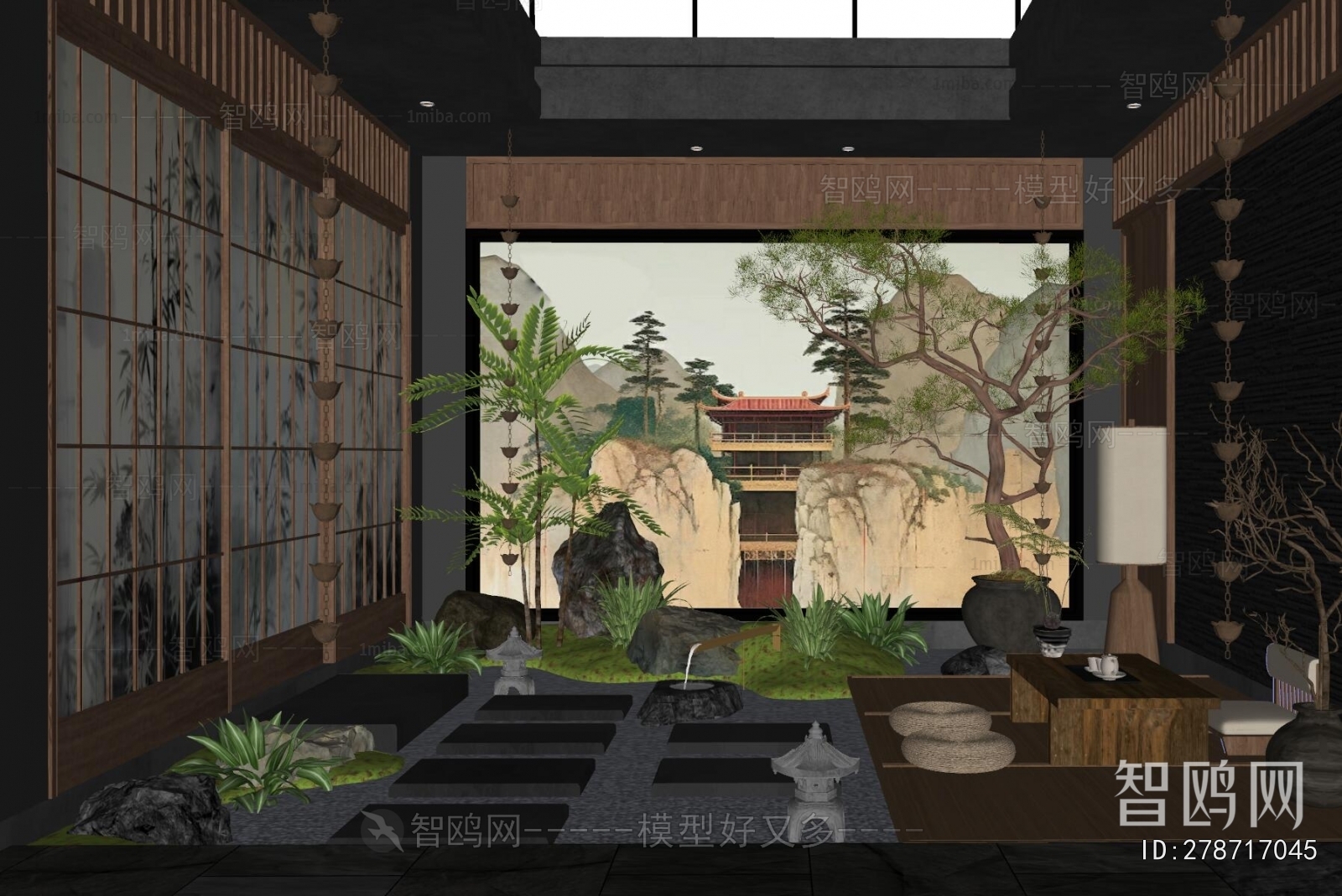 New Chinese Style Courtyard/landscape