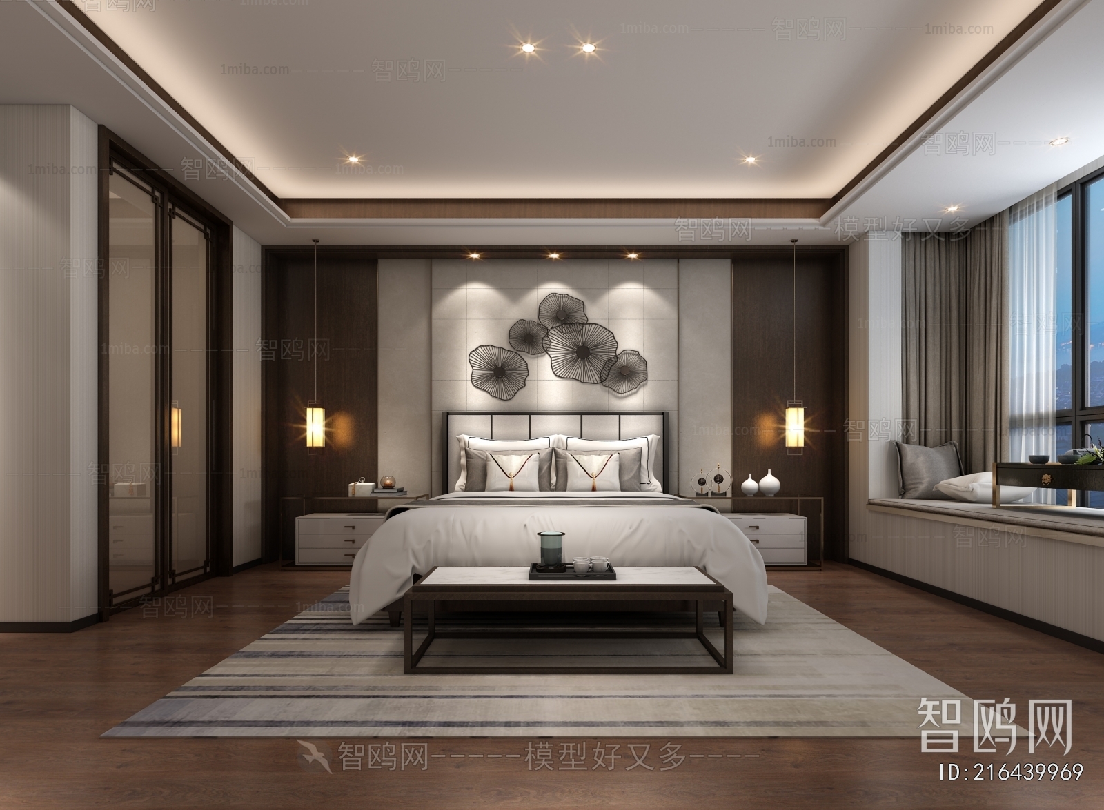 New Chinese Style Bedroom