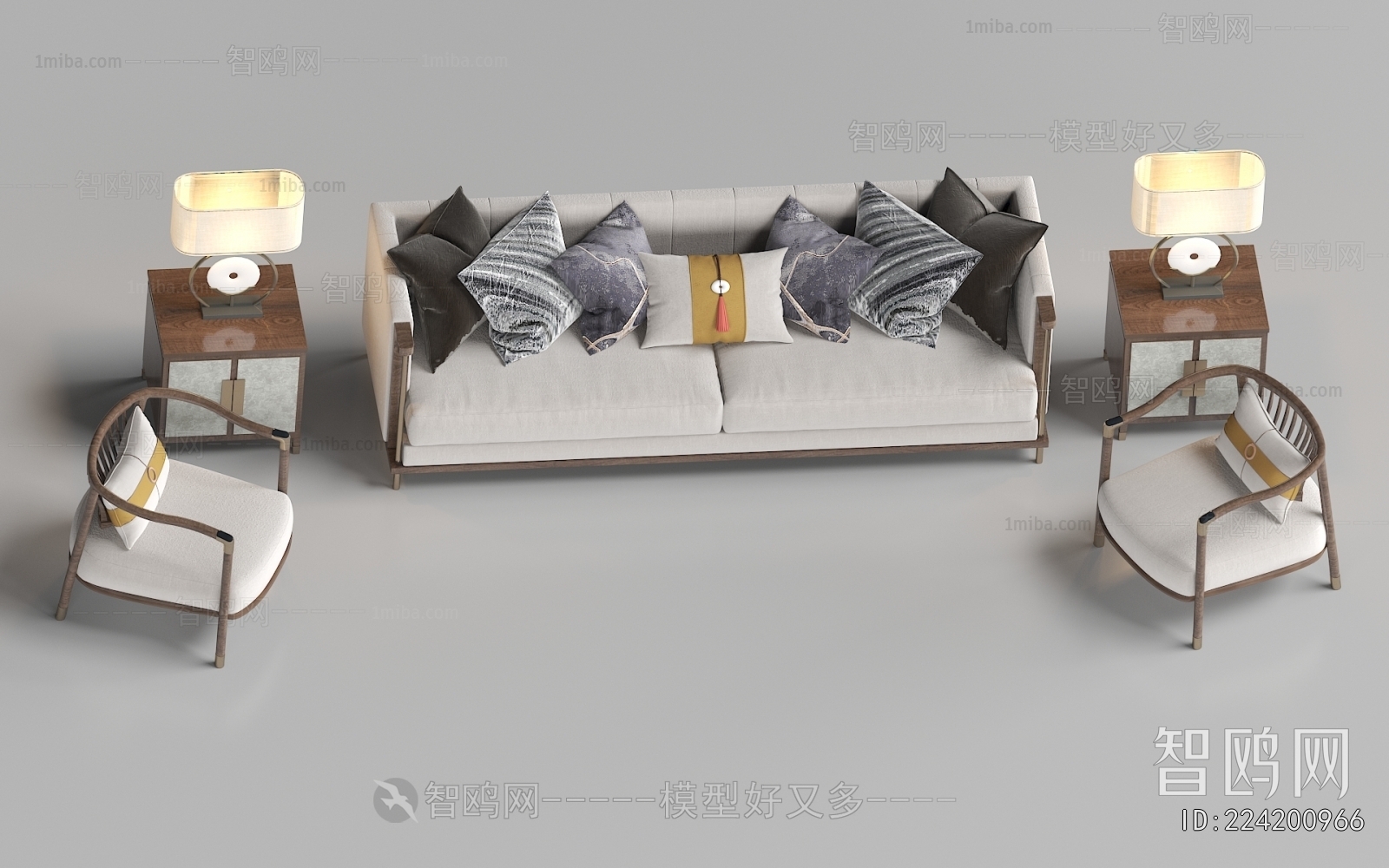 New Chinese Style Sofa Combination