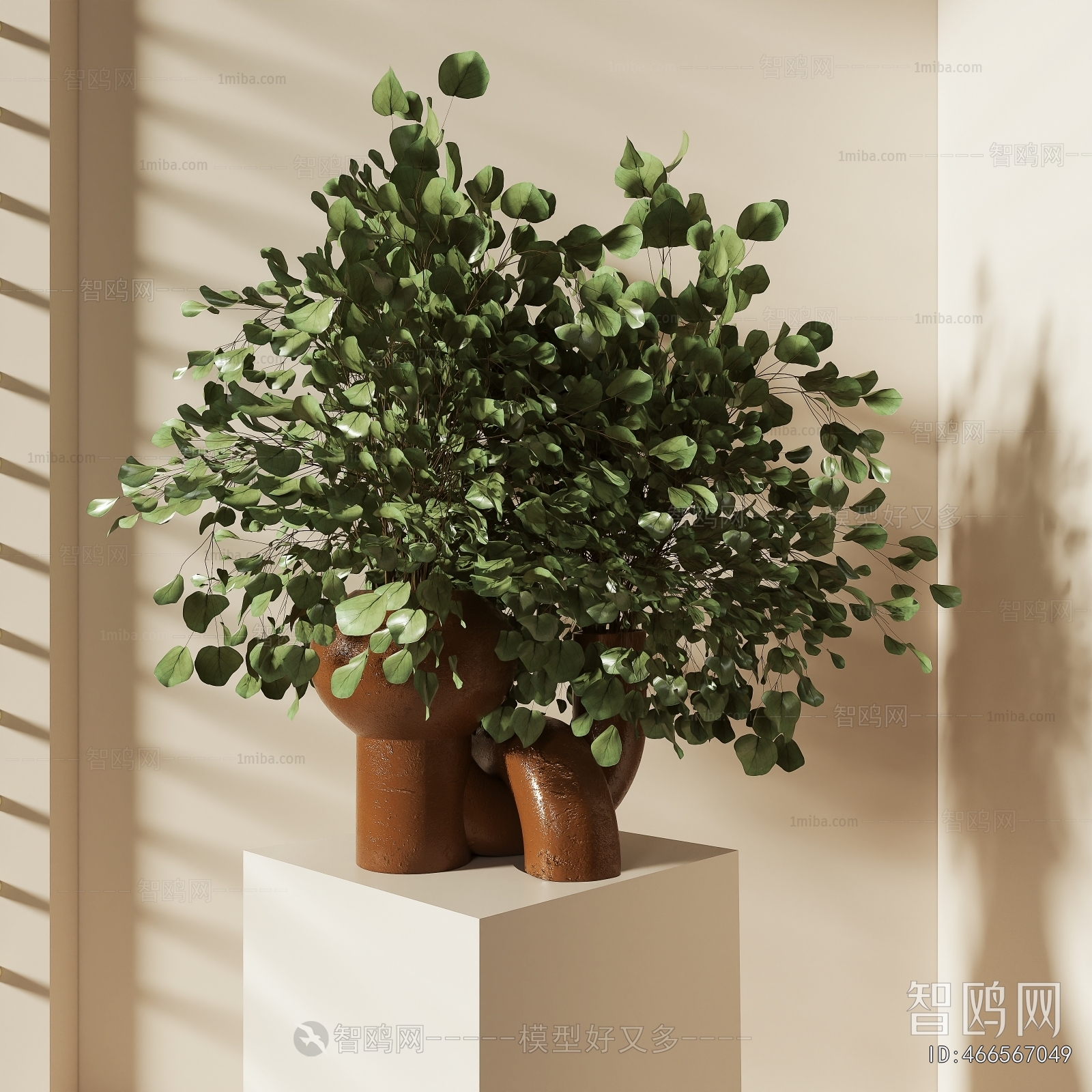 Modern Potted Green Plant