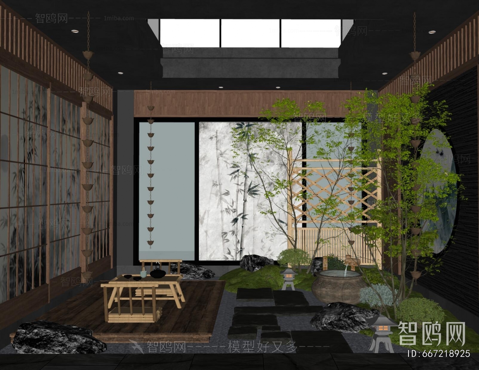 New Chinese Style Courtyard/landscape