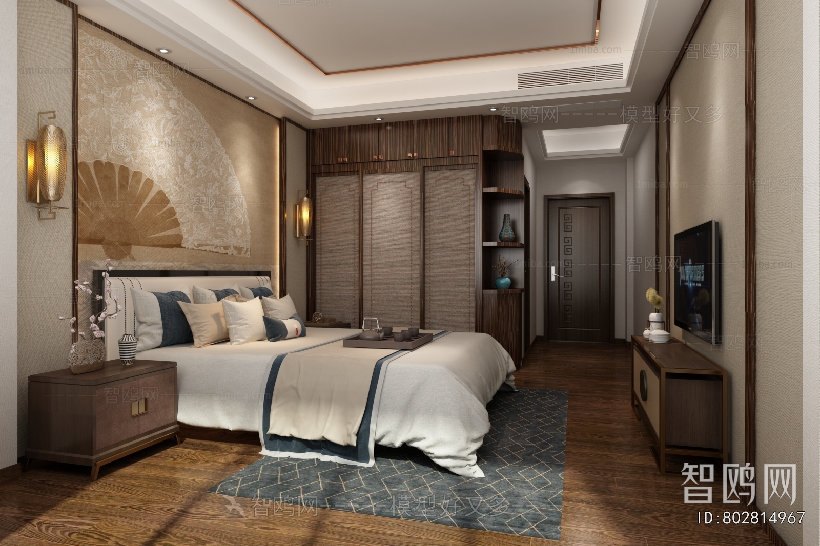 New Chinese Style Bedroom