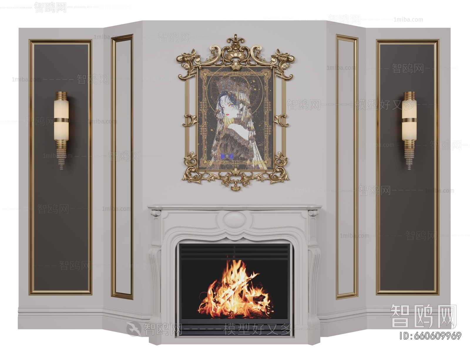 European Style Fireplace