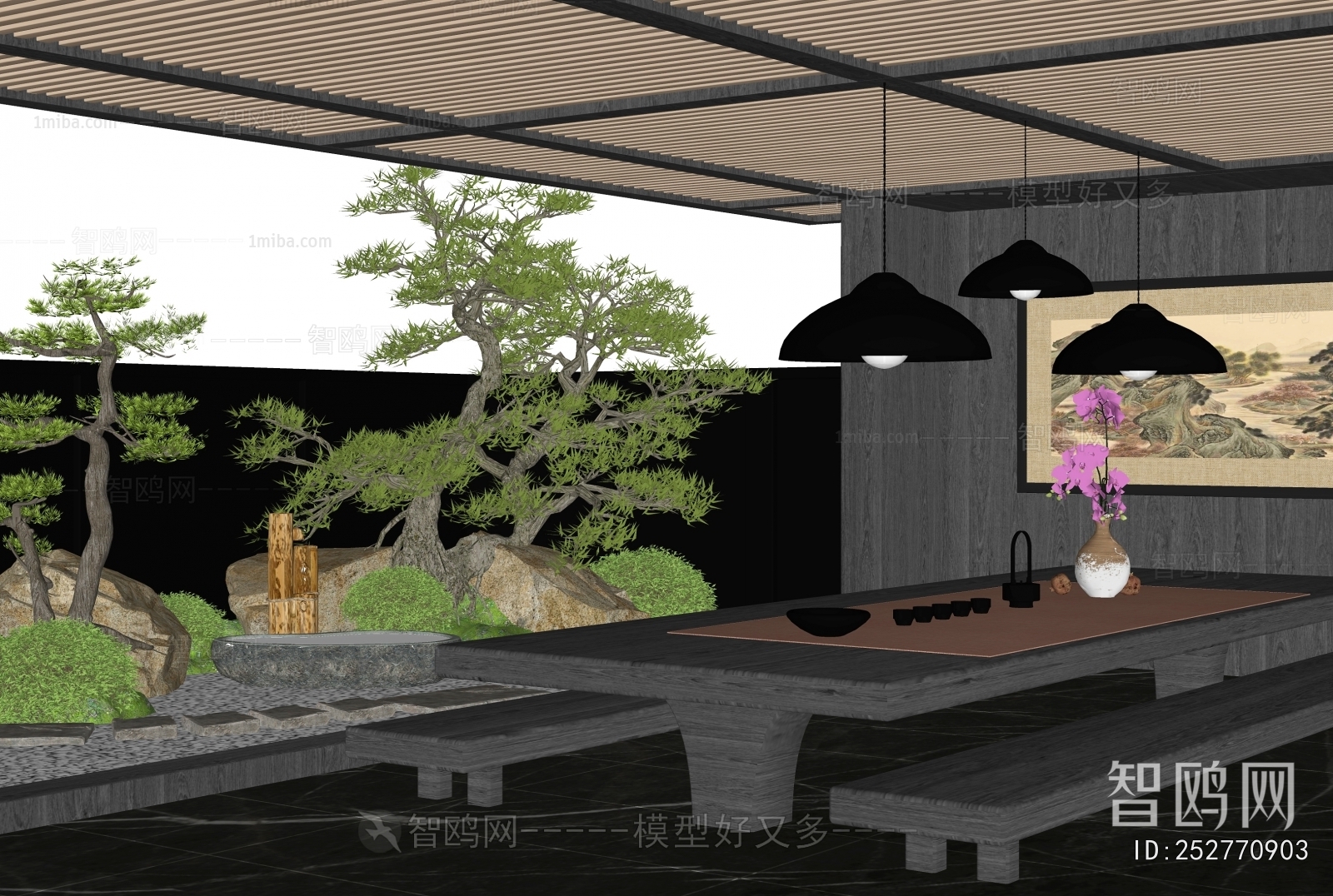 New Chinese Style Courtyard/landscape