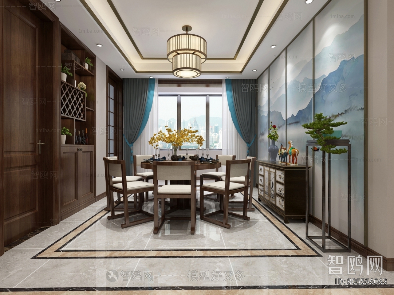 New Chinese Style Dining Room