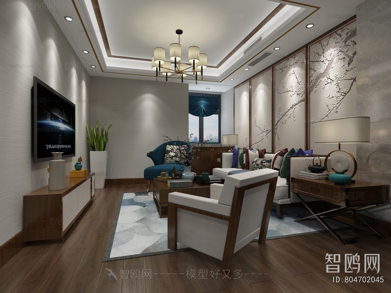 New Chinese Style A Living Room