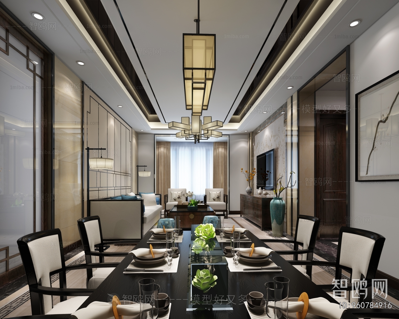 New Chinese Style Dining Room