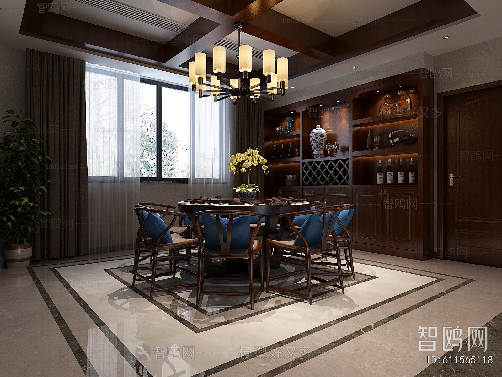 New Chinese Style Dining Room