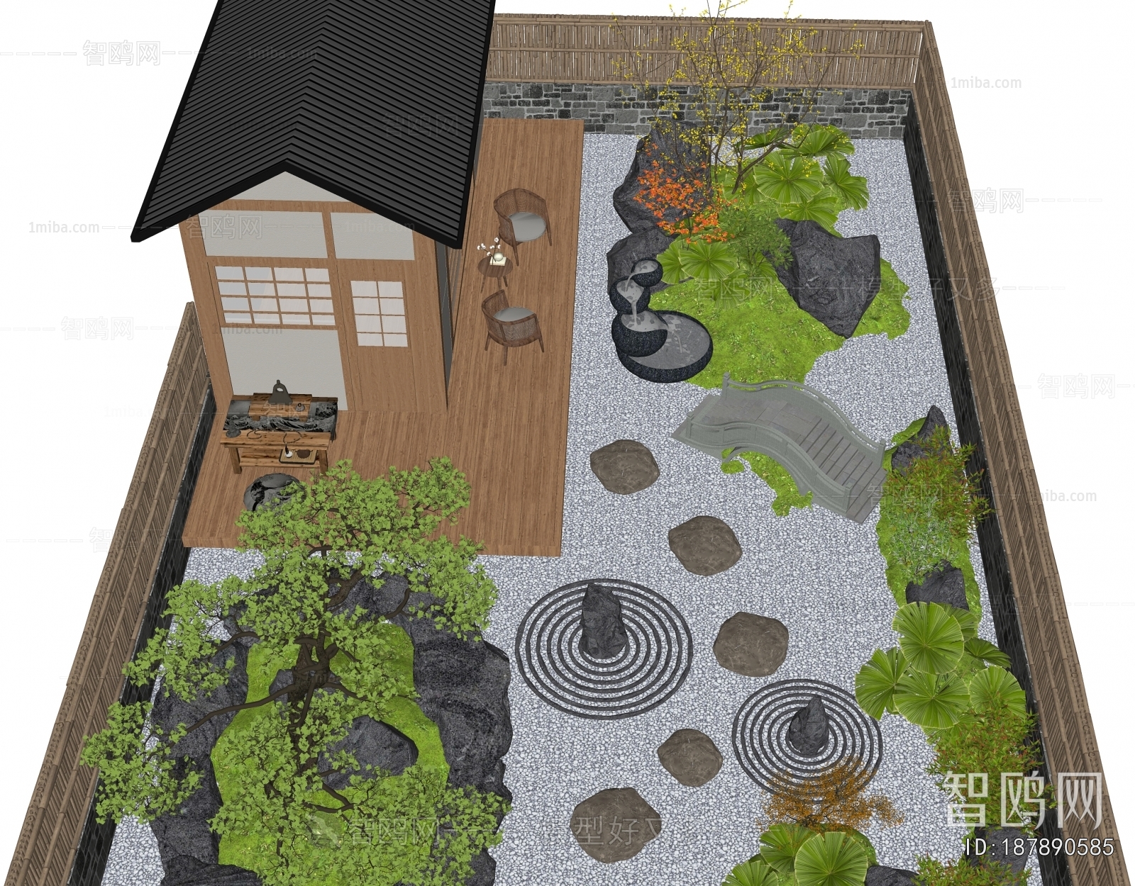 New Chinese Style Courtyard/landscape