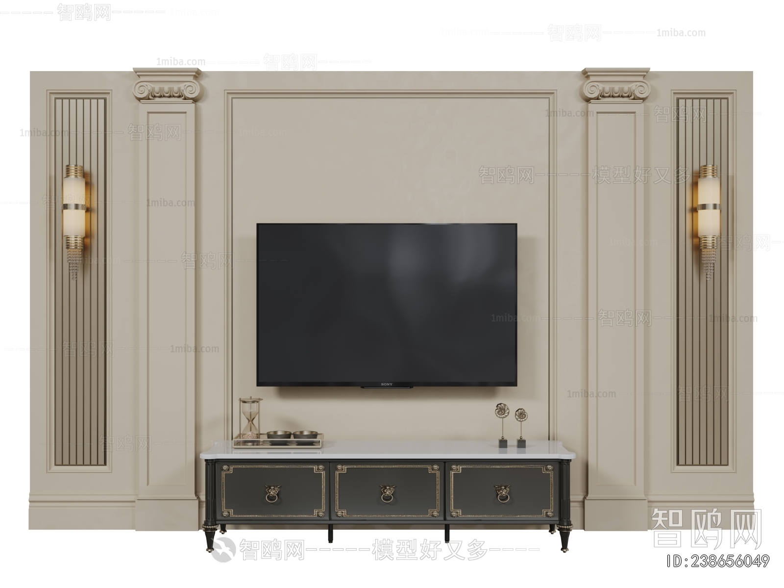 French Style TV Wall