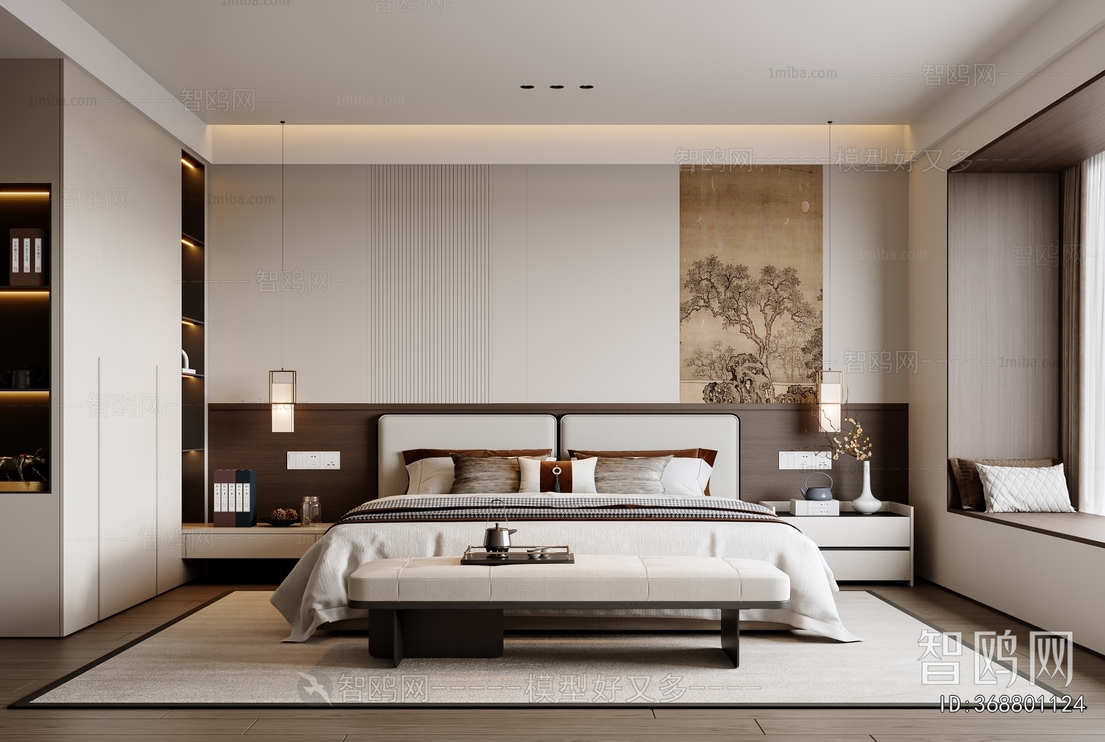 New Chinese Style Bedroom