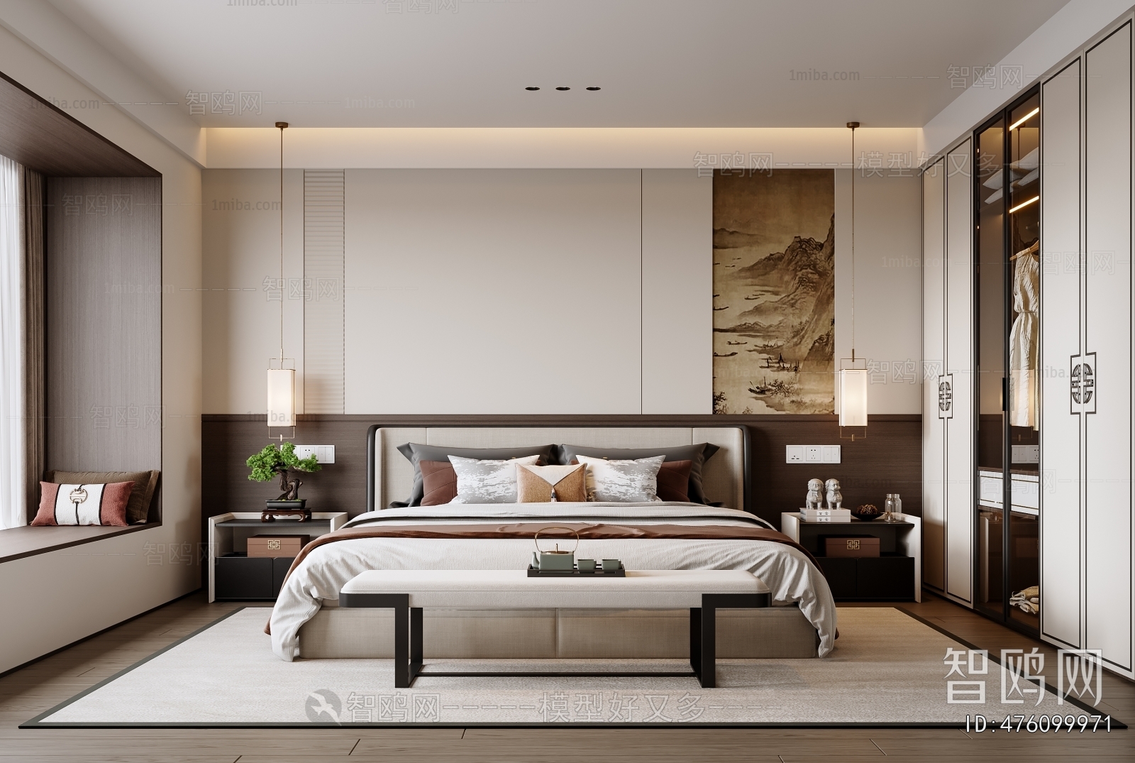 New Chinese Style Bedroom