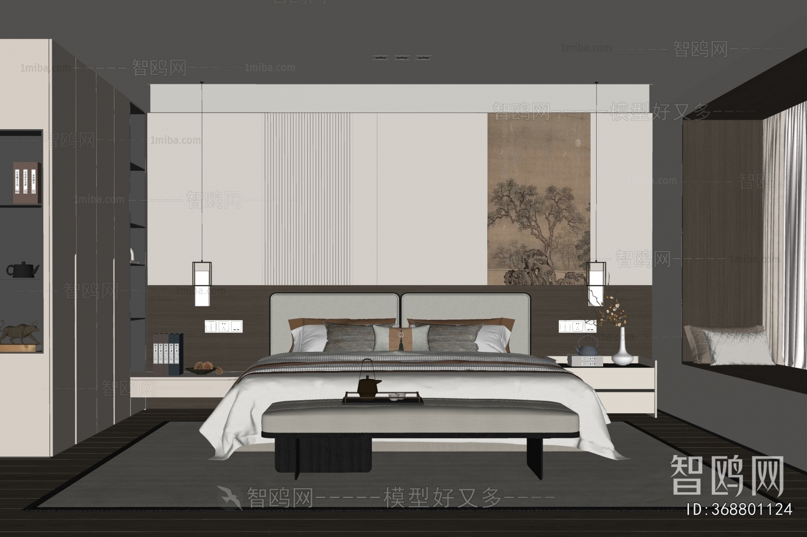 New Chinese Style Bedroom