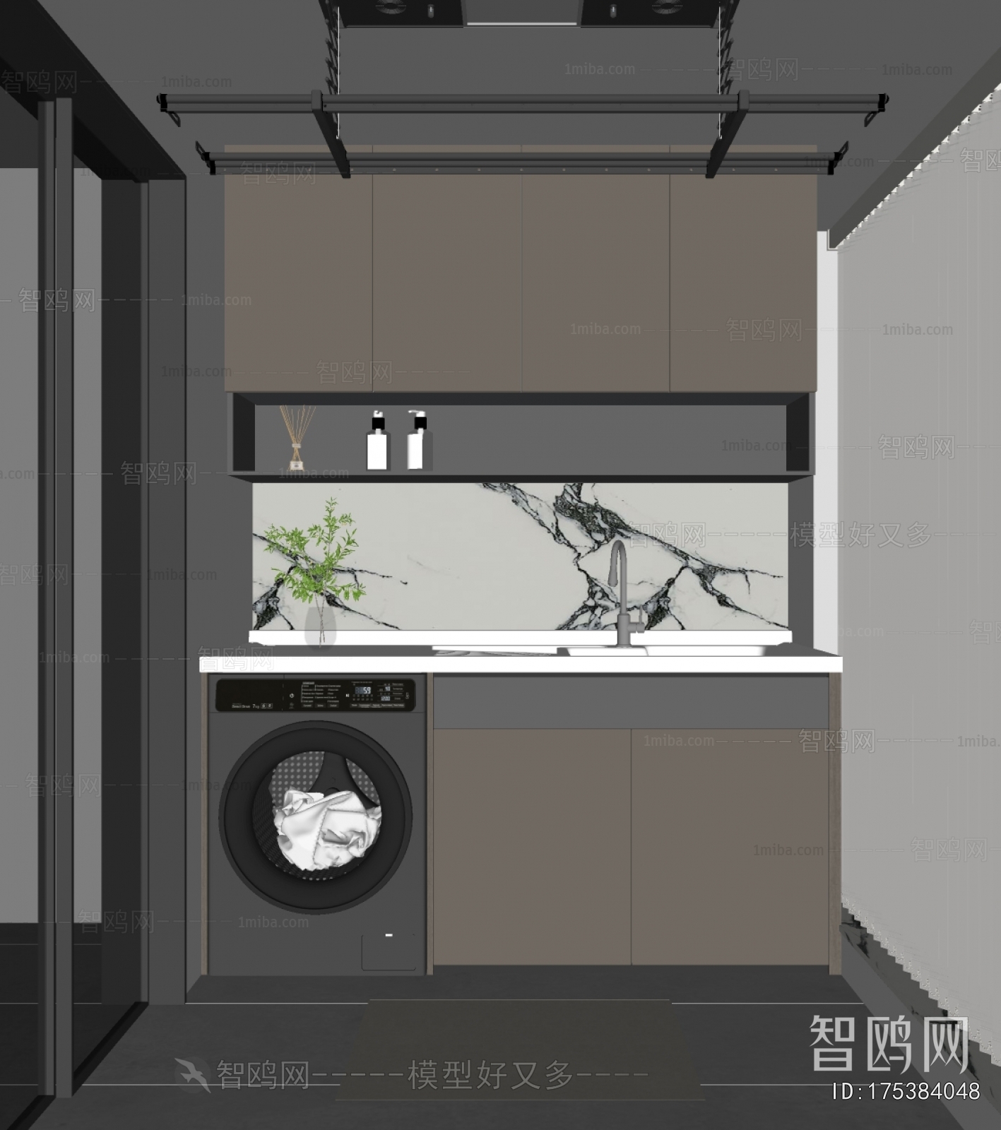 Modern Balcony Laundry Room