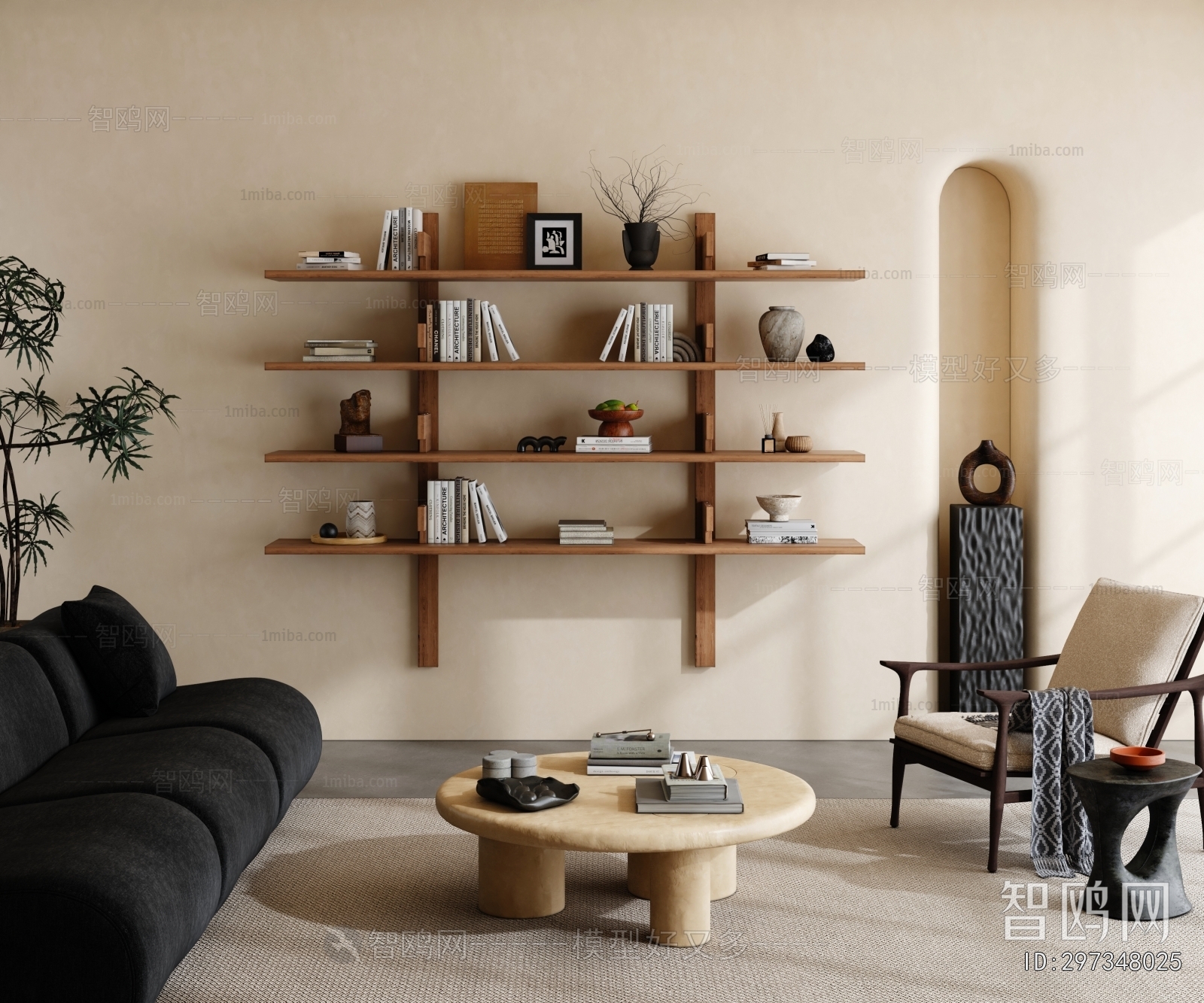 Wabi-sabi Style Shelving