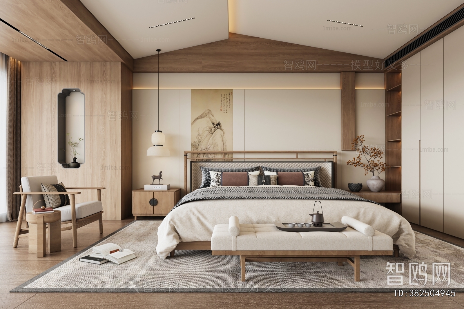 New Chinese Style Bedroom