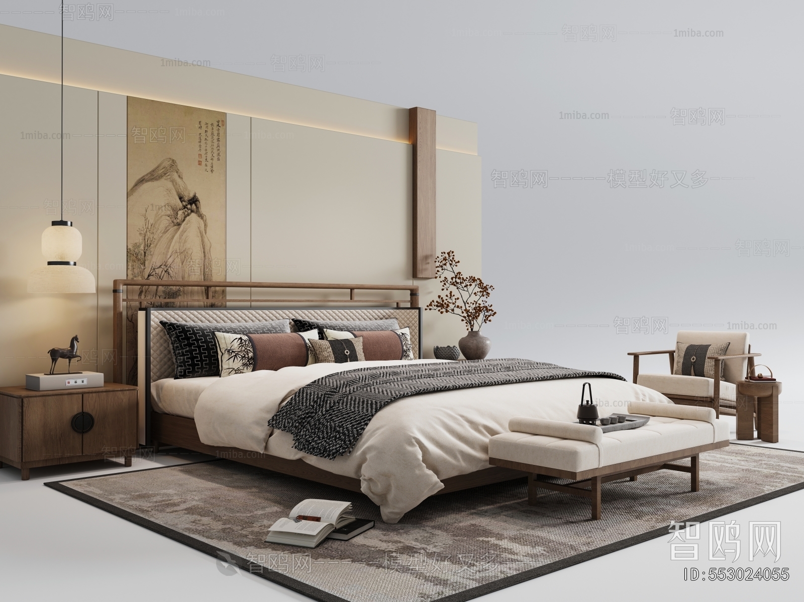 New Chinese Style Bedroom