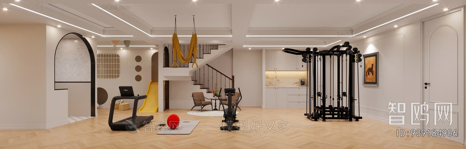 French Style Home Fitness Room