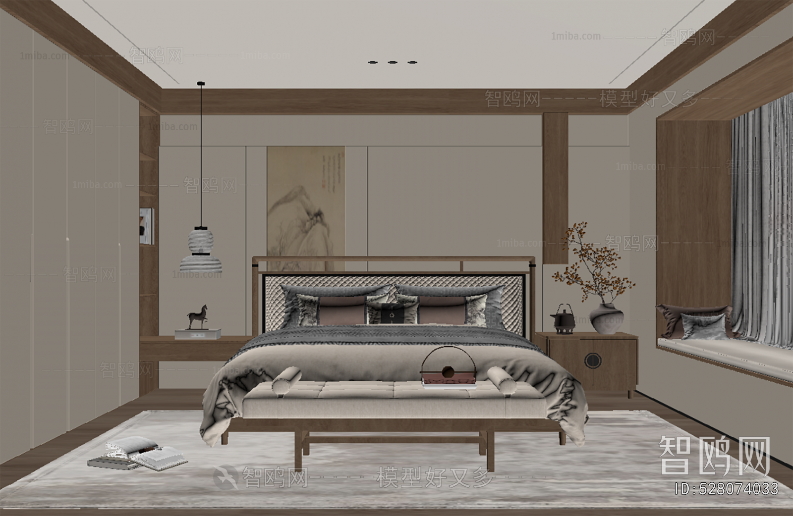 New Chinese Style Bedroom