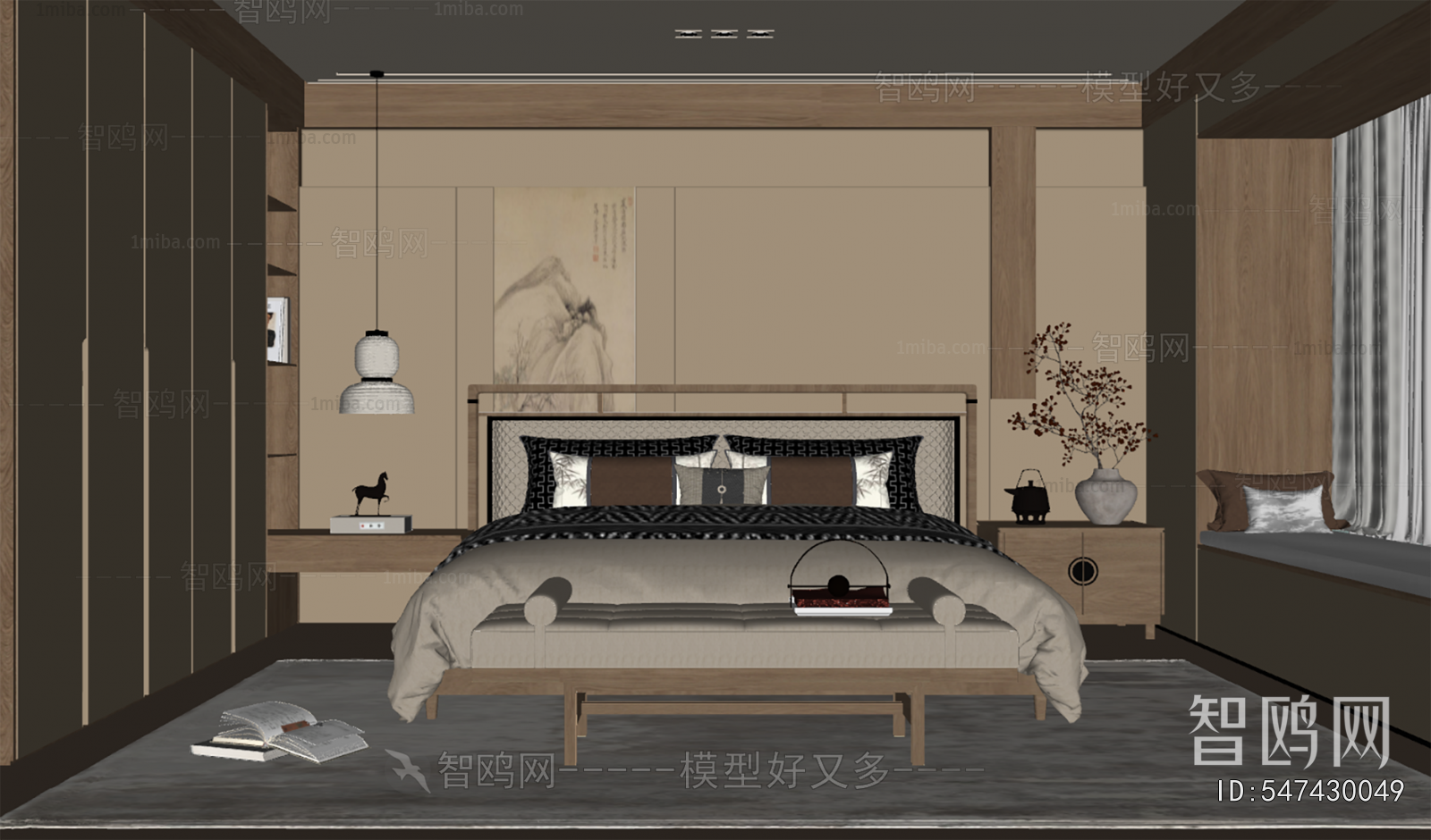 New Chinese Style Bedroom