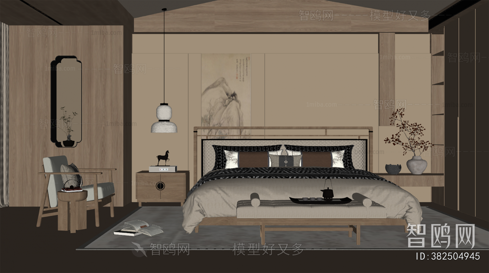 New Chinese Style Bedroom