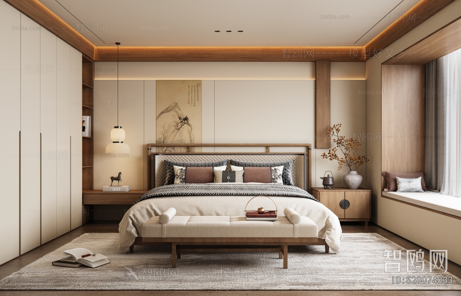 New Chinese Style Bedroom