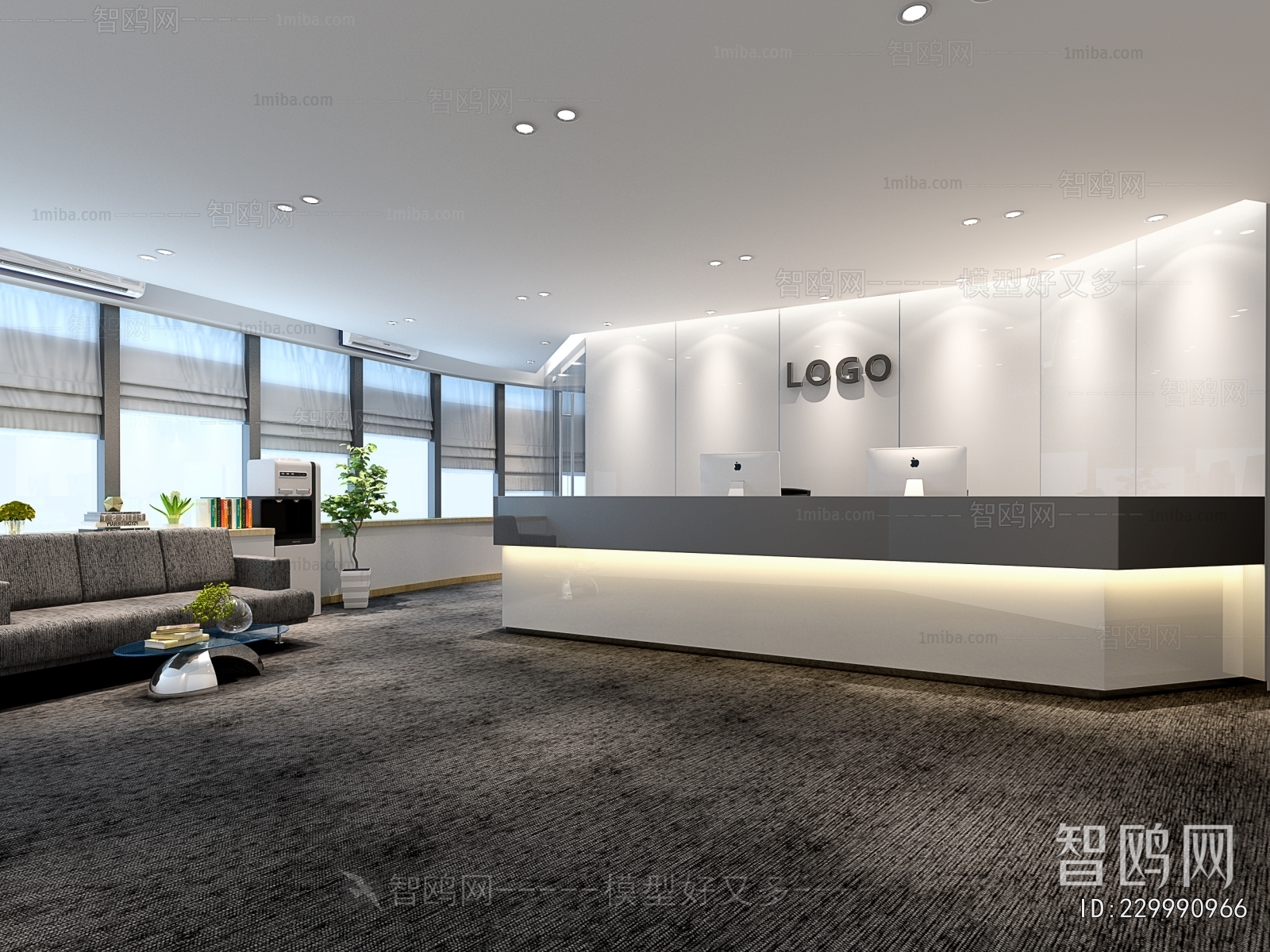 Modern Office Reception Desk