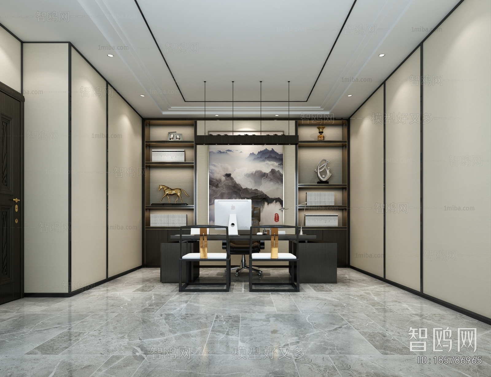 New Chinese Style Office Negotiation Area