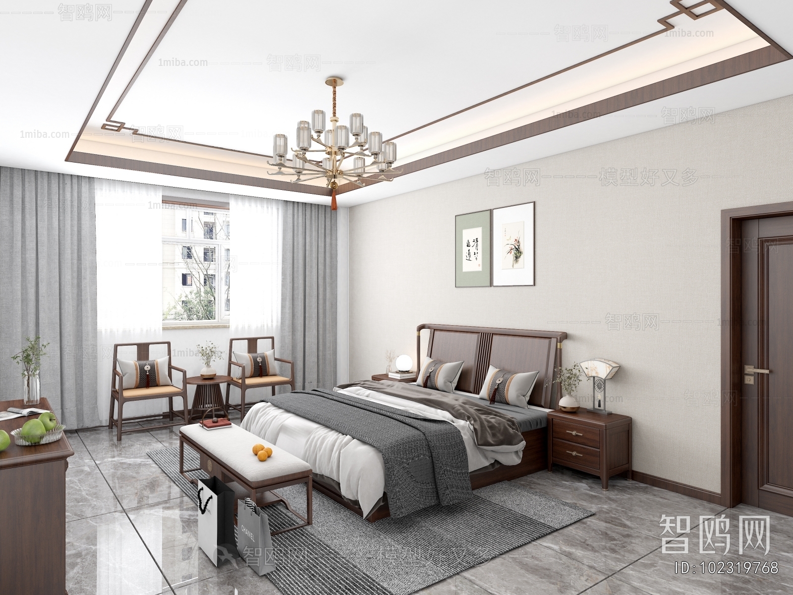 New Chinese Style Bedroom