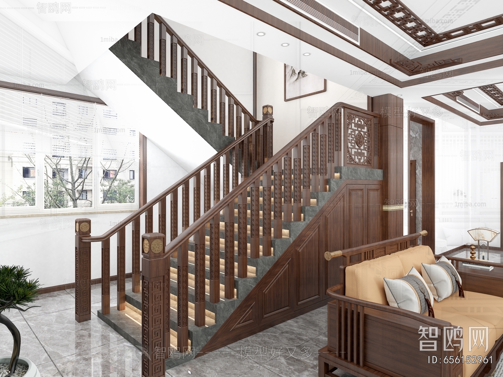 New Chinese Style Staircase