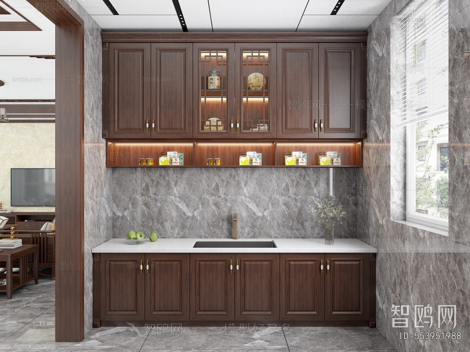 New Chinese Style Kitchen Cabinet