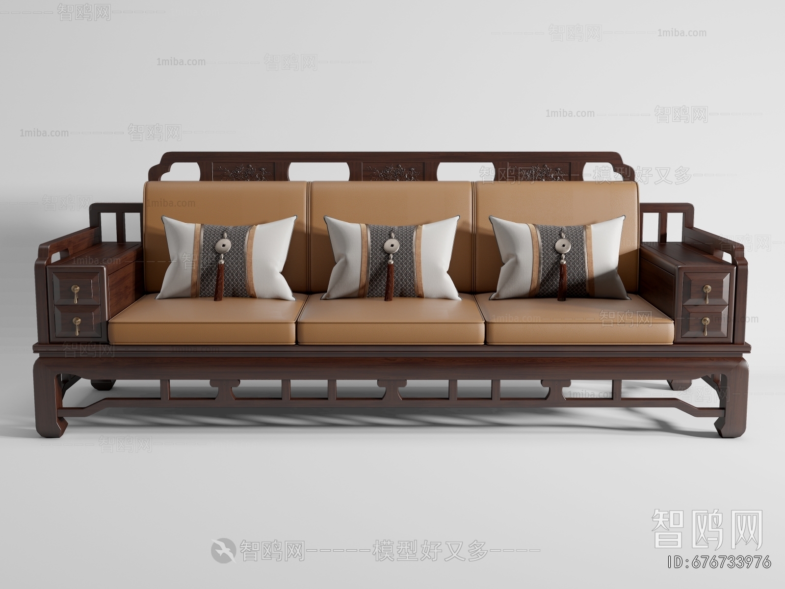 Chinese Style Three-seat Sofa