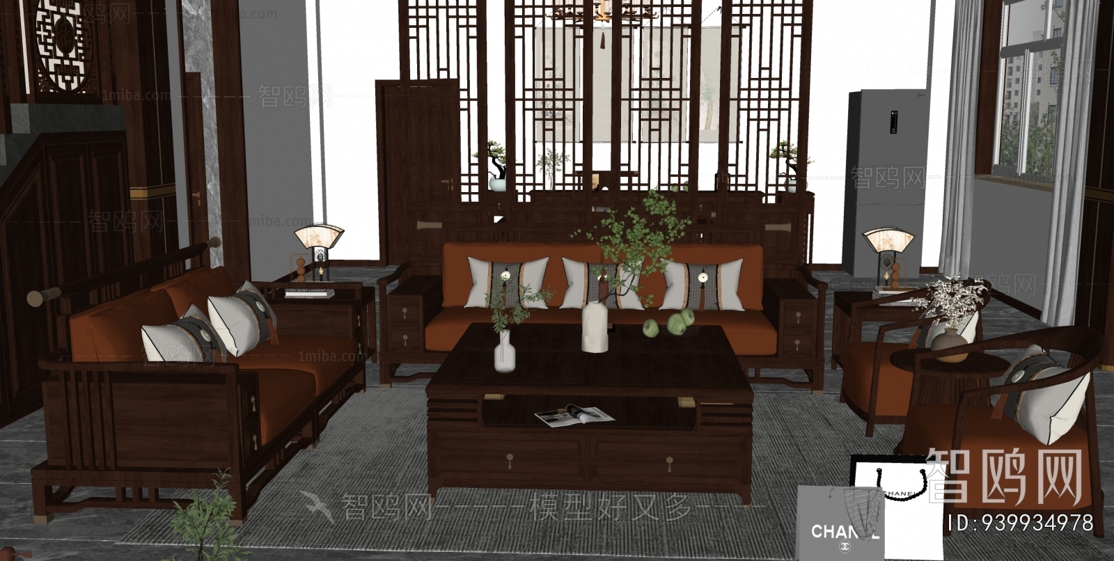 New Chinese Style A Living Room