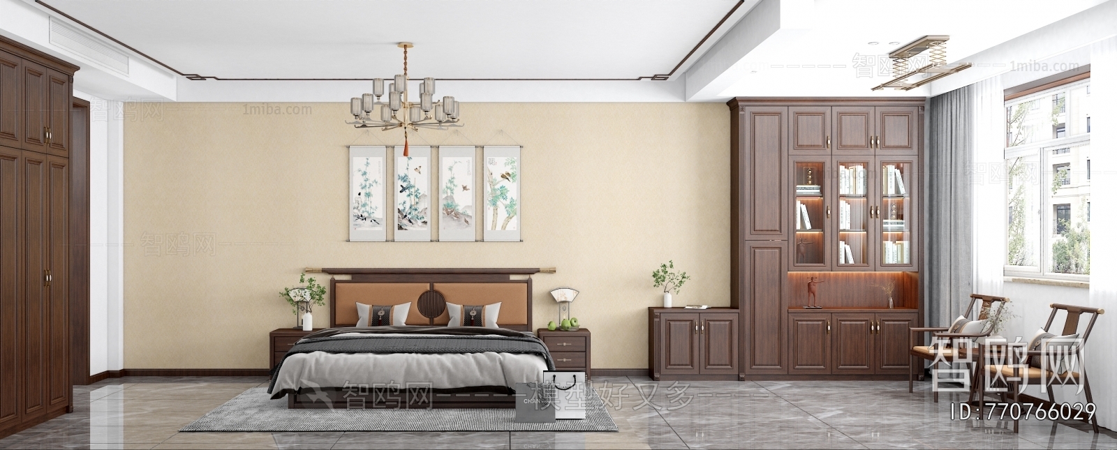 New Chinese Style Bedroom