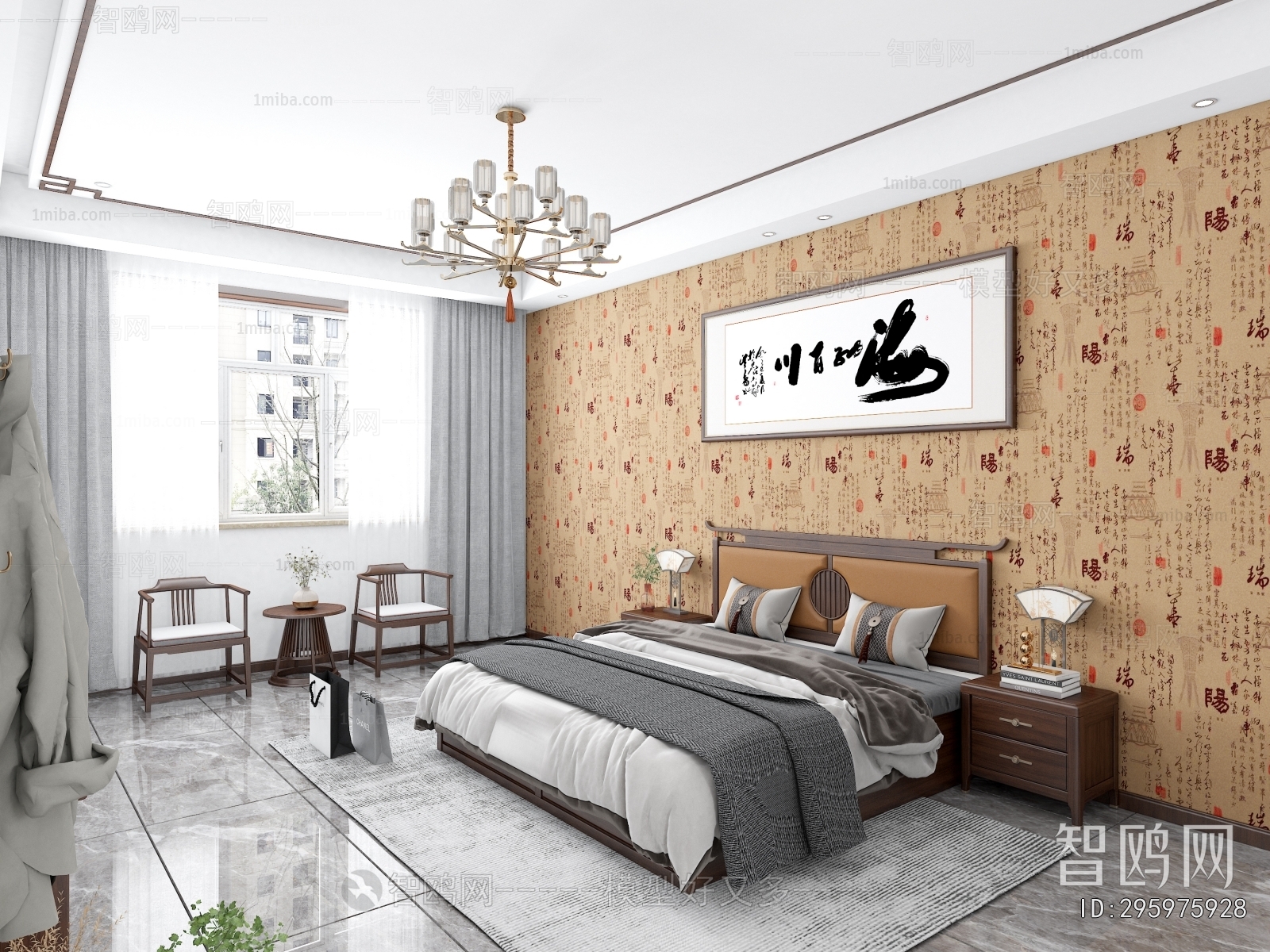 New Chinese Style Bedroom