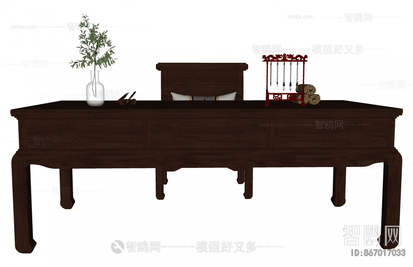 Chinese Style Computer Desk And Chair