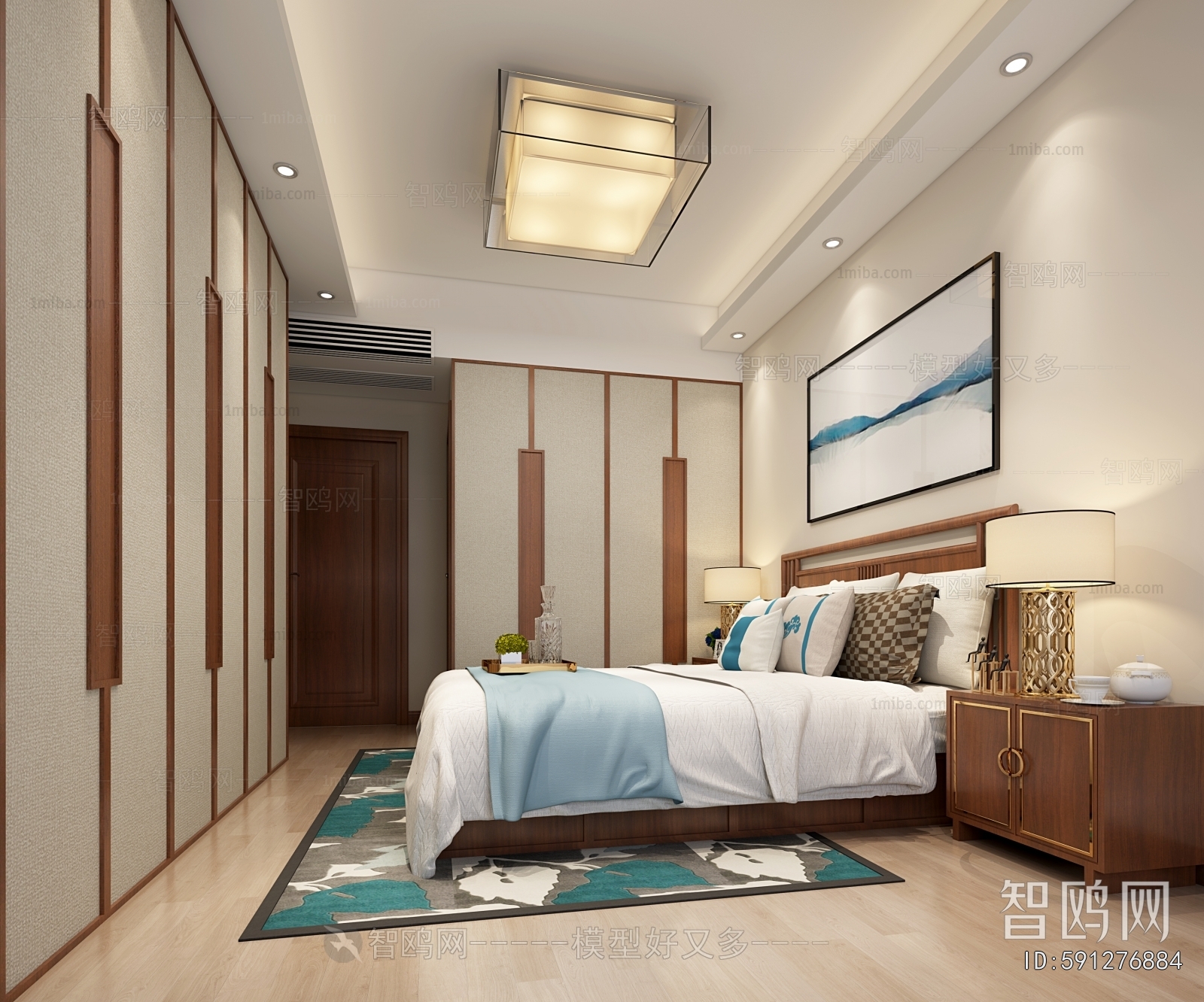 New Chinese Style Bedroom