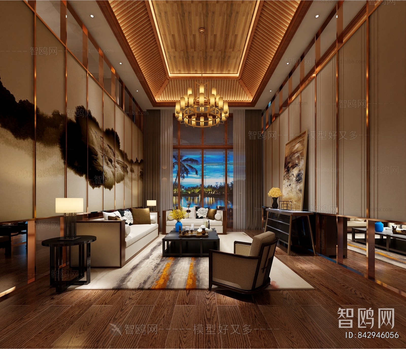 New Chinese Style Lobby Hall