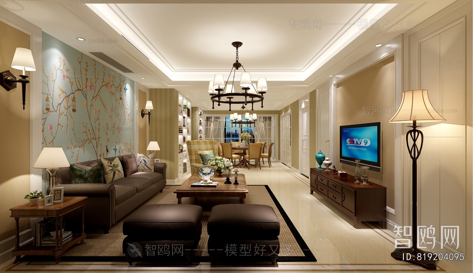 New Chinese Style A Living Room