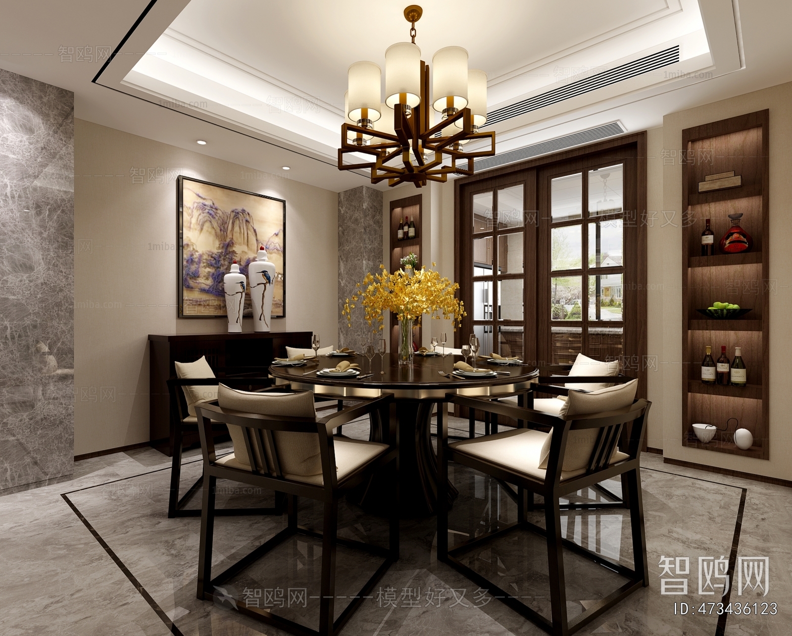 New Chinese Style Dining Room