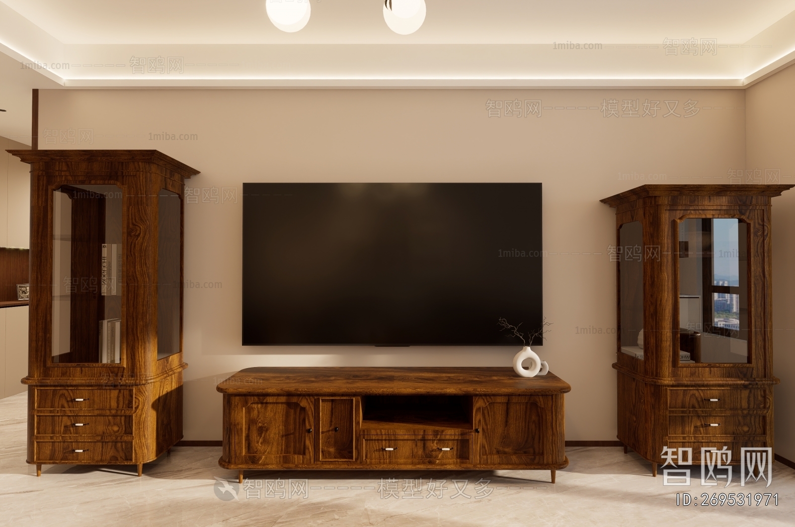 New Chinese Style TV Cabinet