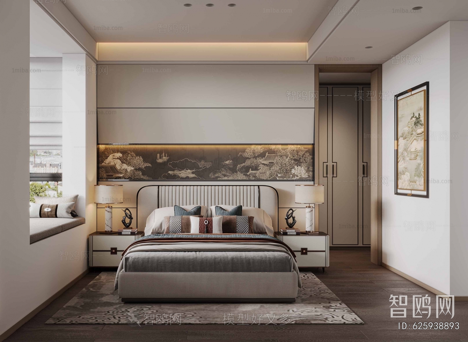 New Chinese Style Bedroom