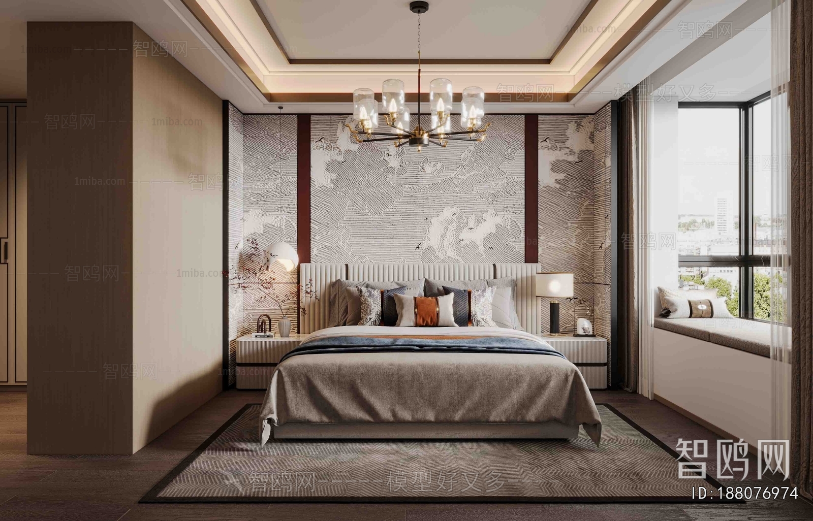 New Chinese Style Bedroom