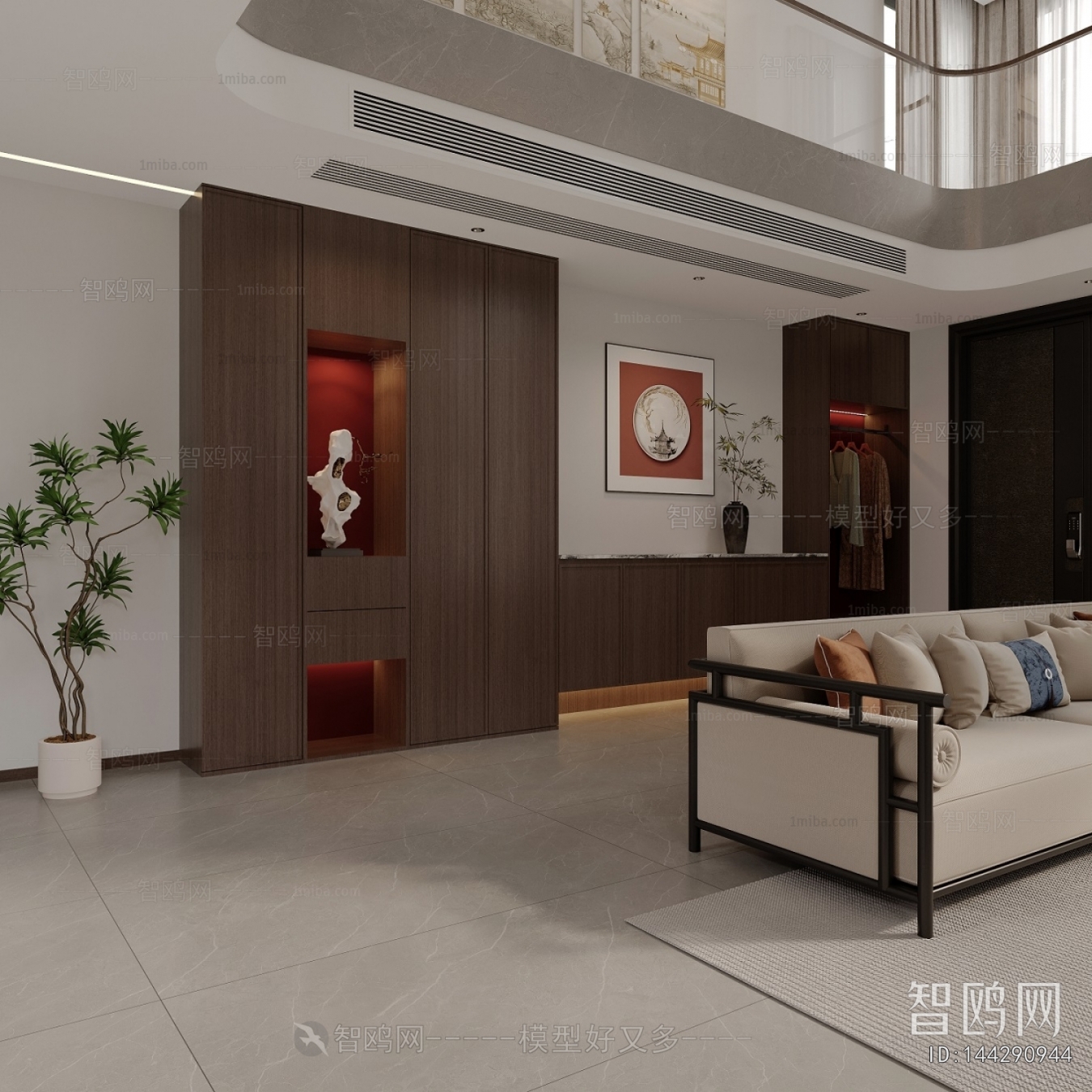 New Chinese Style A Living Room